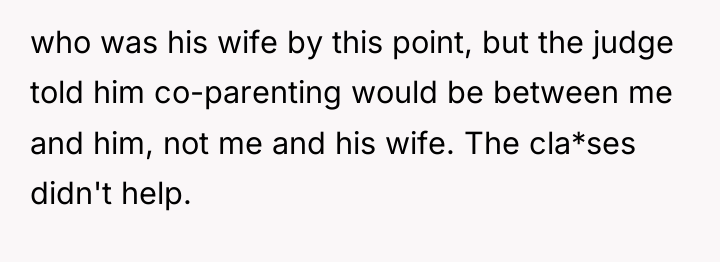 who was his wife by this point, but the judge...