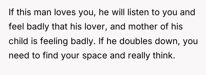 If this man loves you, he will listen to you...