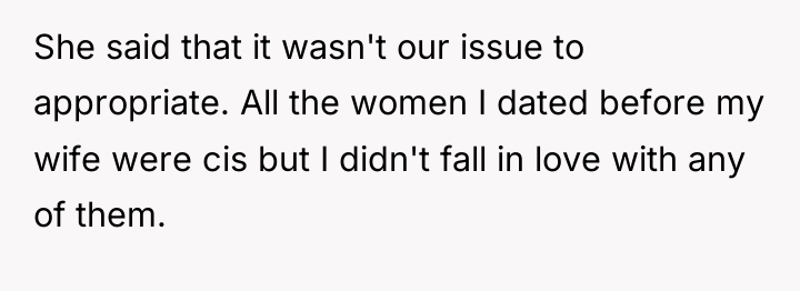 She said that it wasn't our issue to appropriate. All...