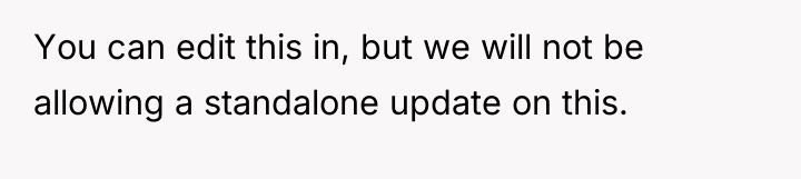 You can edit this in, but we will not be...