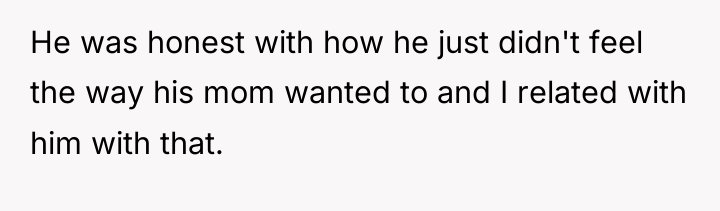 He was honest with how he just didn't feel the...