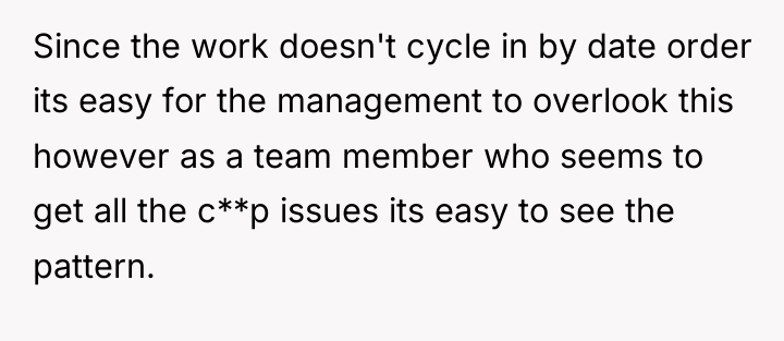Since the work doesn't cycle in by date order its...