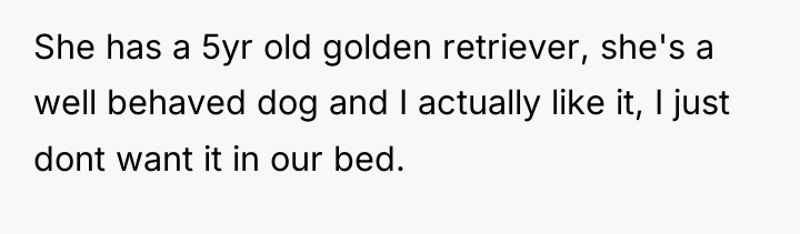 She has a 5yr old golden retriever, she's a well...