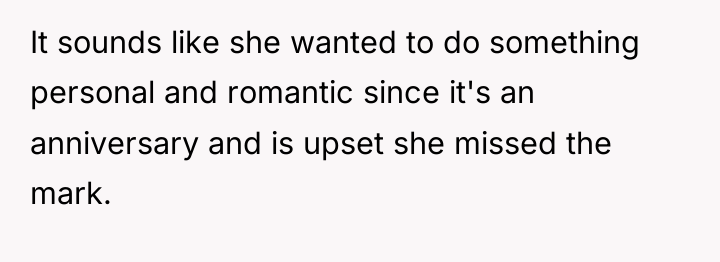 It sounds like she wanted to do something personal and...