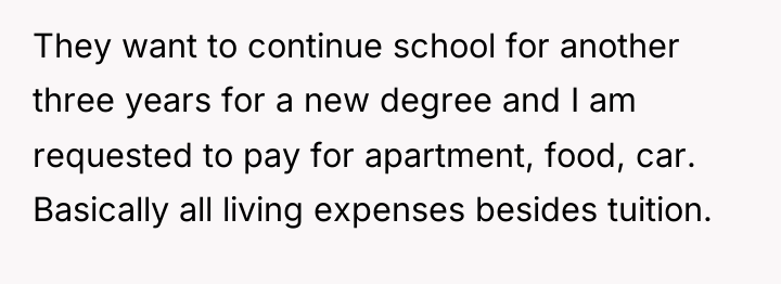 They want to continue school for another three years for...