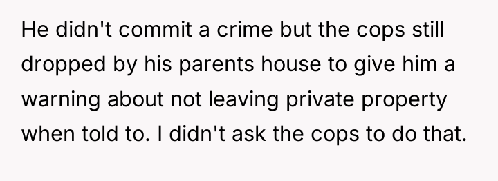 He didn't commit a crime but the cops still dropped...