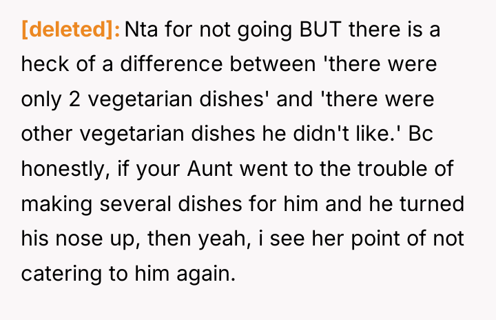 [deleted] Nta for not going BUT there is a heck...