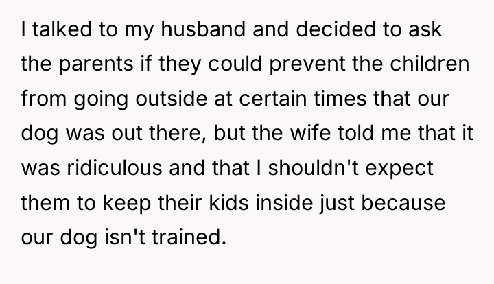 I talked to my husband and decided to ask the...