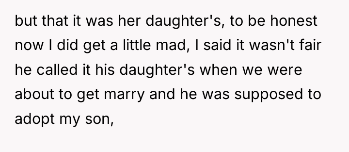 but that it was her daughter's, to be honest now...