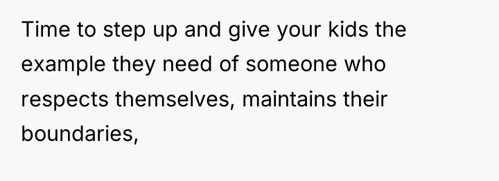 Time to step up and give your kids the example...