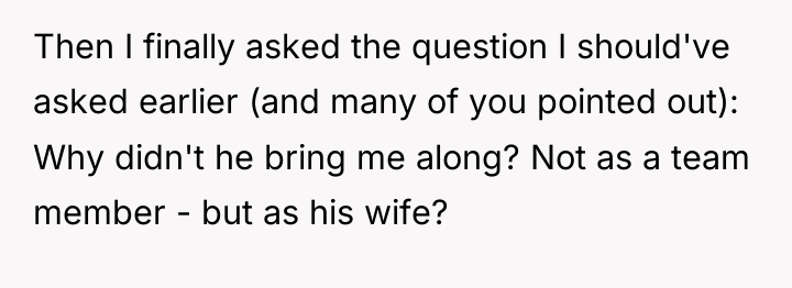 Then I finally asked the question I should've asked earlier...