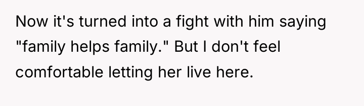 Now it's turned into a fight with him saying "family...