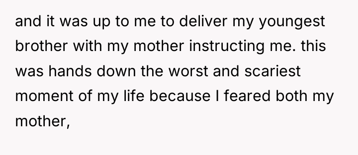 and it was up to me to deliver my youngest...