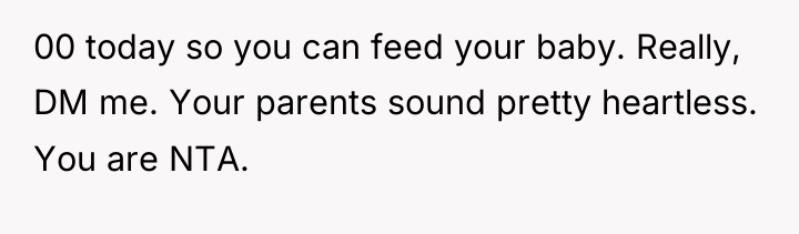 00 today so you can feed your baby. Really, DM...