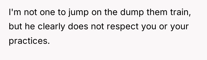 I'm not one to jump on the dump them train,...