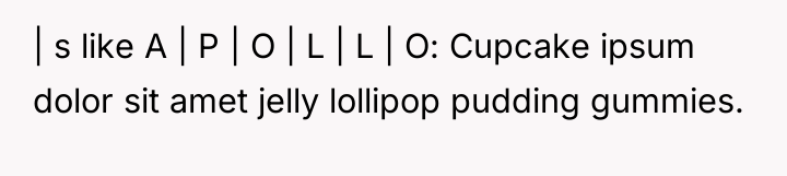 | s like A | P | O | L...