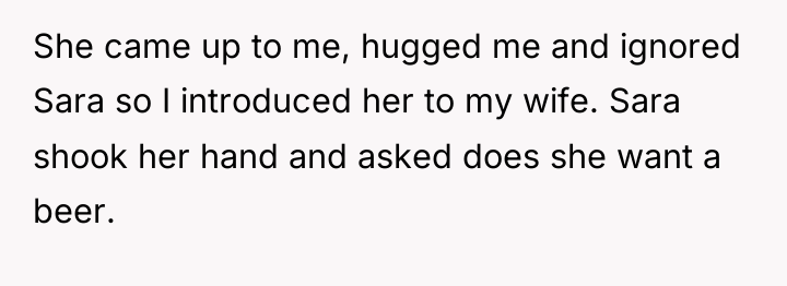 She came up to me, hugged me and ignored Sara...