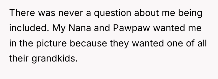 There was never a question about me being included. My...
