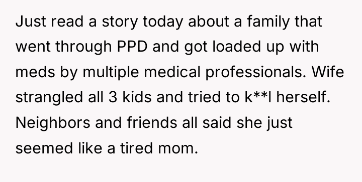 Just read a story today about a family that went...