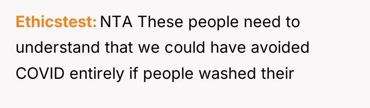 Ethicstest NTA These people need to understand that we could...
