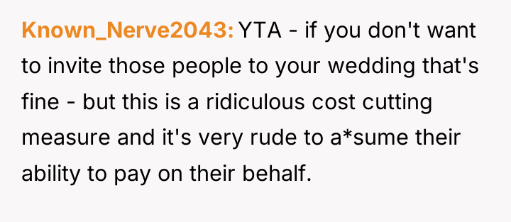 Known_Nerve2043 YTA - if you don't want to invite those...