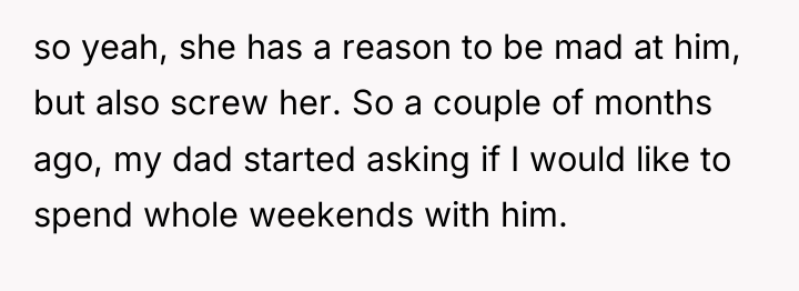 so yeah, she has a reason to be mad at...