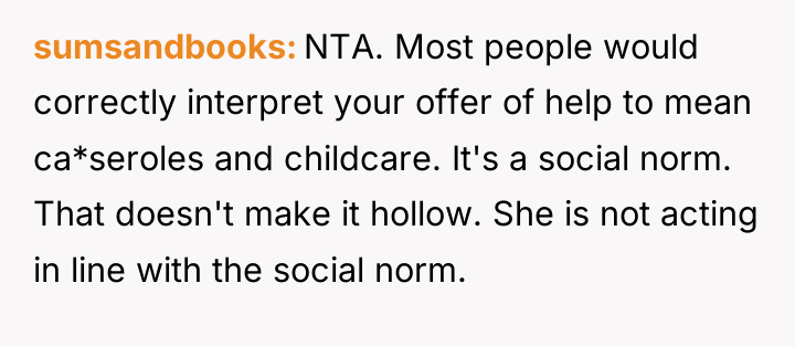 sumsandbooks NTA. Most people would correctly interpret your offer of...