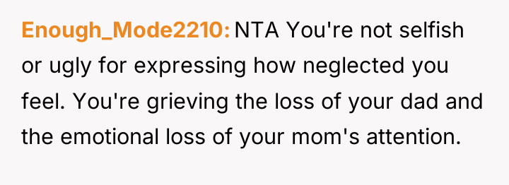 Enough_Mode2210 NTA You're not selfish or ugly for expressing how...