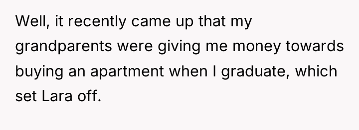 Well, it recently came up that my grandparents were giving...