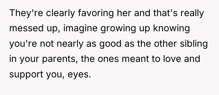 They're clearly favoring her and that's really messed up, imagine...