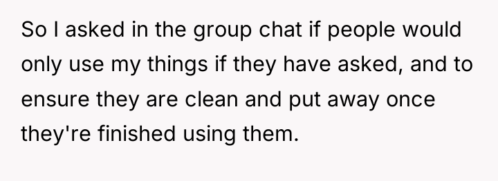 So I asked in the group chat if people would...