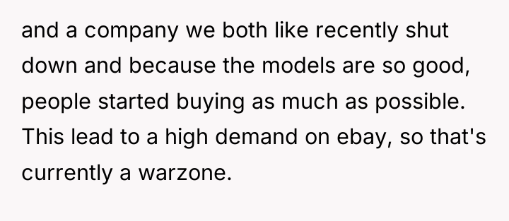 and a company we both like recently shut down and...