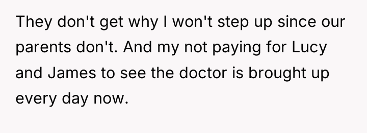 They don't get why I won't step up since our...