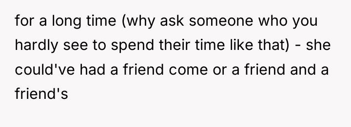 for a long time (why ask someone who you hardly...