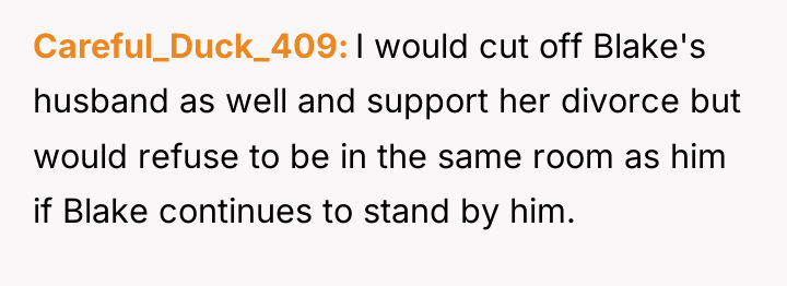 Careful_Duck_409 I would cut off Blake's husband as well and...