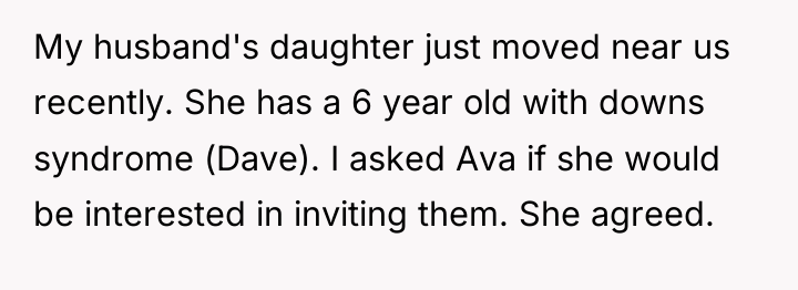 My husband's daughter just moved near us recently. She has...