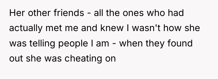 Her other friends - all the ones who had actually...