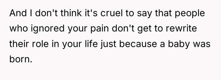 And I don't think it's cruel to say that people...