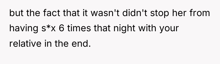 but the fact that it wasn't didn't stop her from...