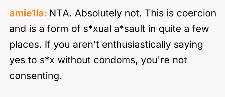 amie1la NTA. Absolutely not. This is coercion and is a...