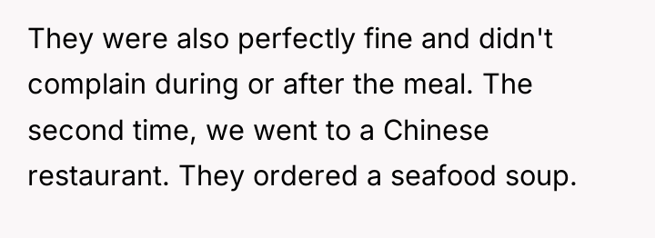 They were also perfectly fine and didn't complain during or...