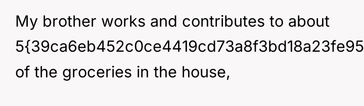 My brother works and contributes to about 5{39ca6eb452c0ce4419cd73a8f3bd18a23fe95ab4febb092bc2ab1b542eeea82f} of the...
