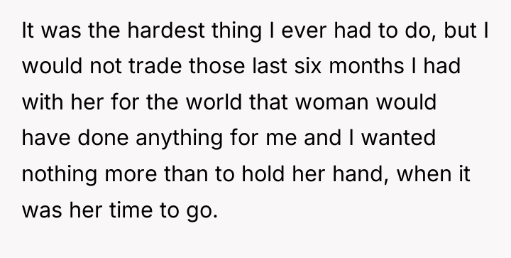 It was the hardest thing I ever had to do,...