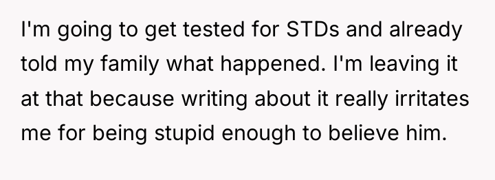 I'm going to get tested for STDs and already told...