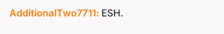 AdditionalTwo7711 ESH.