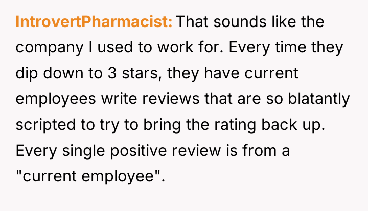 IntrovertPharmacist That sounds like the company I used to work...