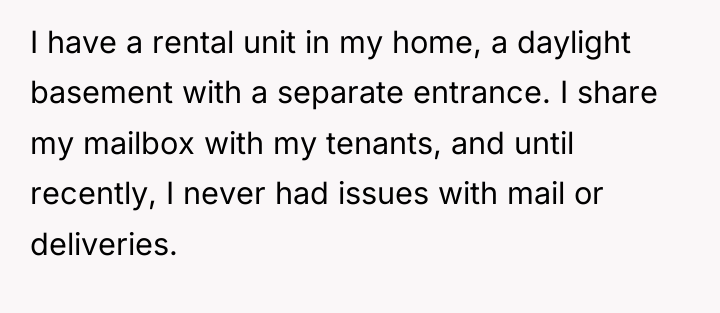 I have a rental unit in my home, a daylight...