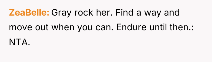 ZeaBelle Gray rock her. Find a way and move out...