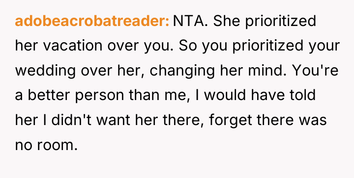 adobeacrobatreader NTA. She prioritized her vacation over you. So you...