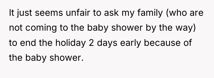 It just seems unfair to ask my family (who are...